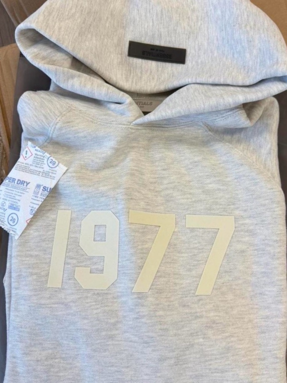 NEW Essentials Fear Of God 1977 Light Oat Hoodie - Sizes XS, S, M, L, XL
